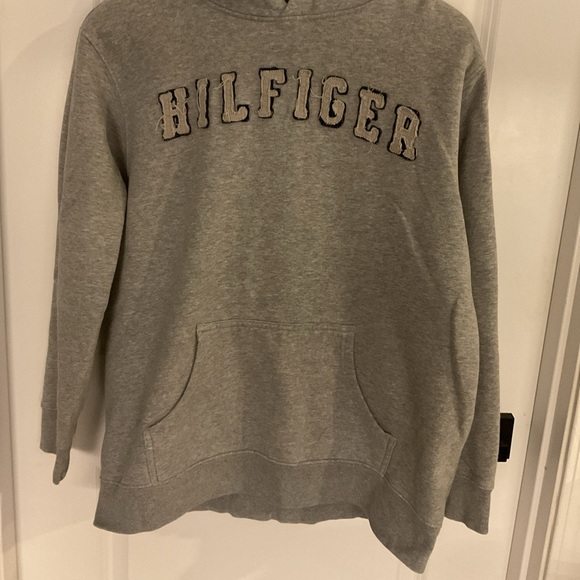 Tommy Hilfiger - Hooded Pullover Sweatshirt - Gray - Youth Size (16/18) - Picture 2 of 11